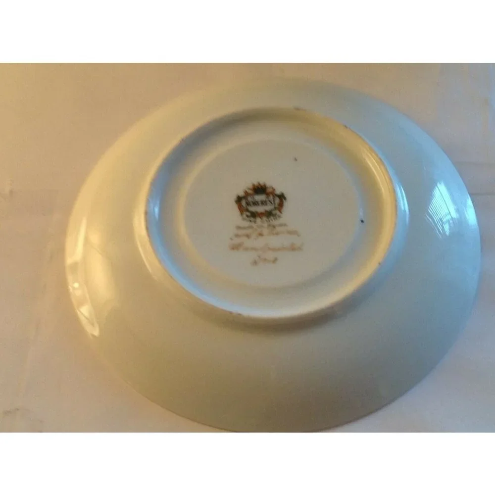Norcrest Tropical Beach Scene Memory of Java Hand Painted Tea Cup Saucer Japan